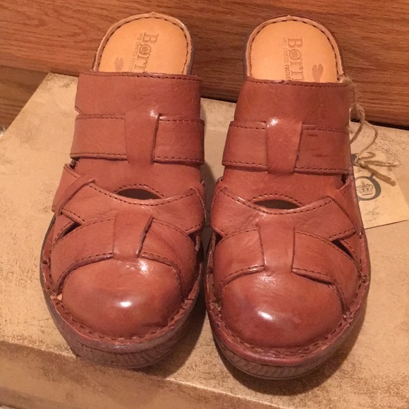 NWT Born golden sand Pollina clogs heels shoes 6 - Picture 3 of 8